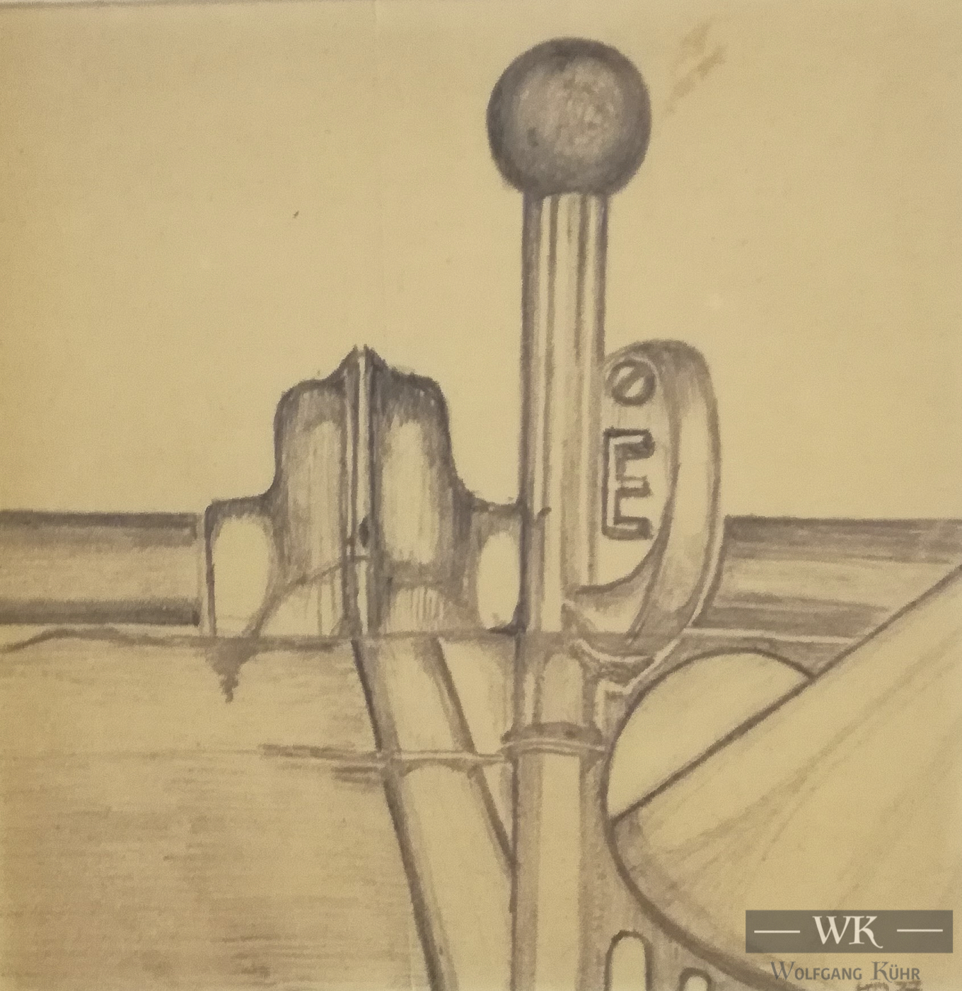 DZ03 – „Ohne Titel“ 15×15 I Bleistift auf Pappe (1977)