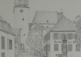 DZ04 – "Arnsberg“ 23,5×31,5 I Bleistift auf Pappe (1977)