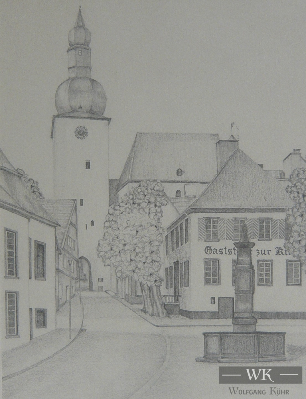 DZ04 – "Arnsberg“ 23,5×31,5 I Bleistift auf Pappe (1977)