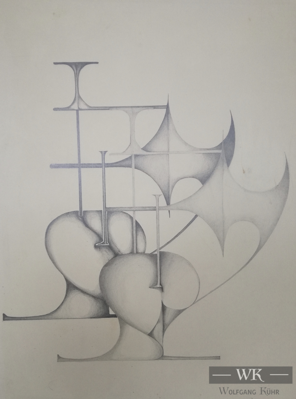 DZ08 – "Ohne Titel“ 31×41 I Bleistift auf Pappe (1978)