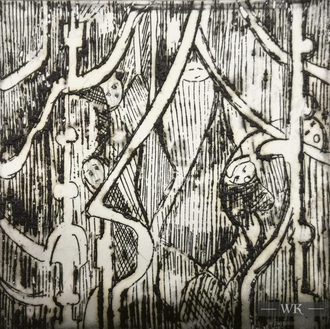 DZ14 – "Kleiner Kopf“ 10×10 I Kupferstich (1990)