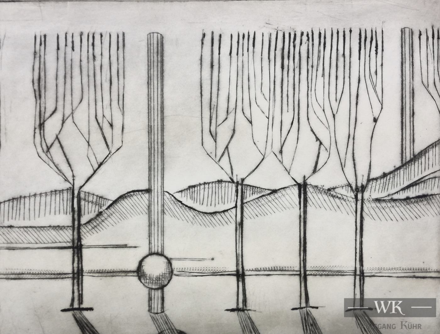 DZ18 – "Winterlandschaft“ 20×15 I Kupferstich (1999)
