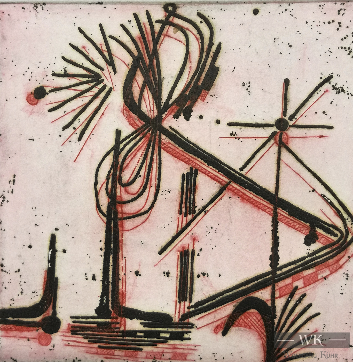 DZ25 – "Ohne Titel“ 10×10 I Farbradierung (2002)