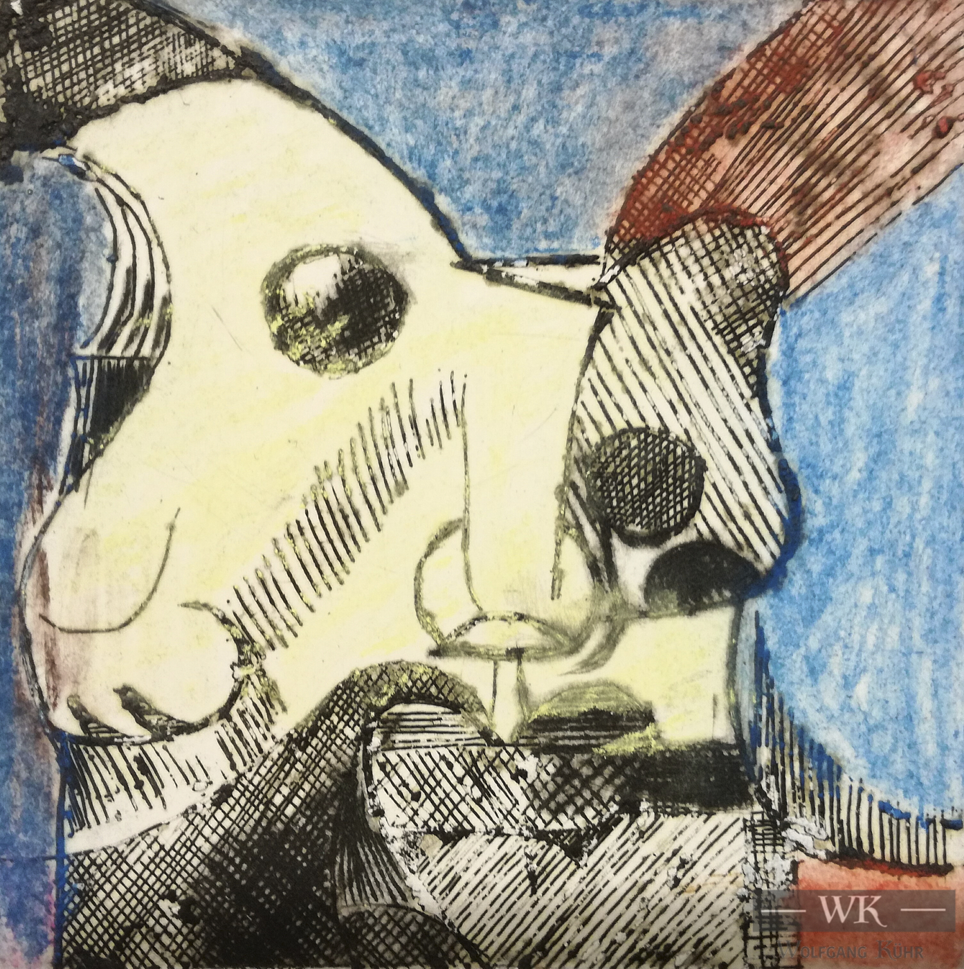 DZ31 – „Ohne Titel“ 15×15 I Farbradierung (2003)