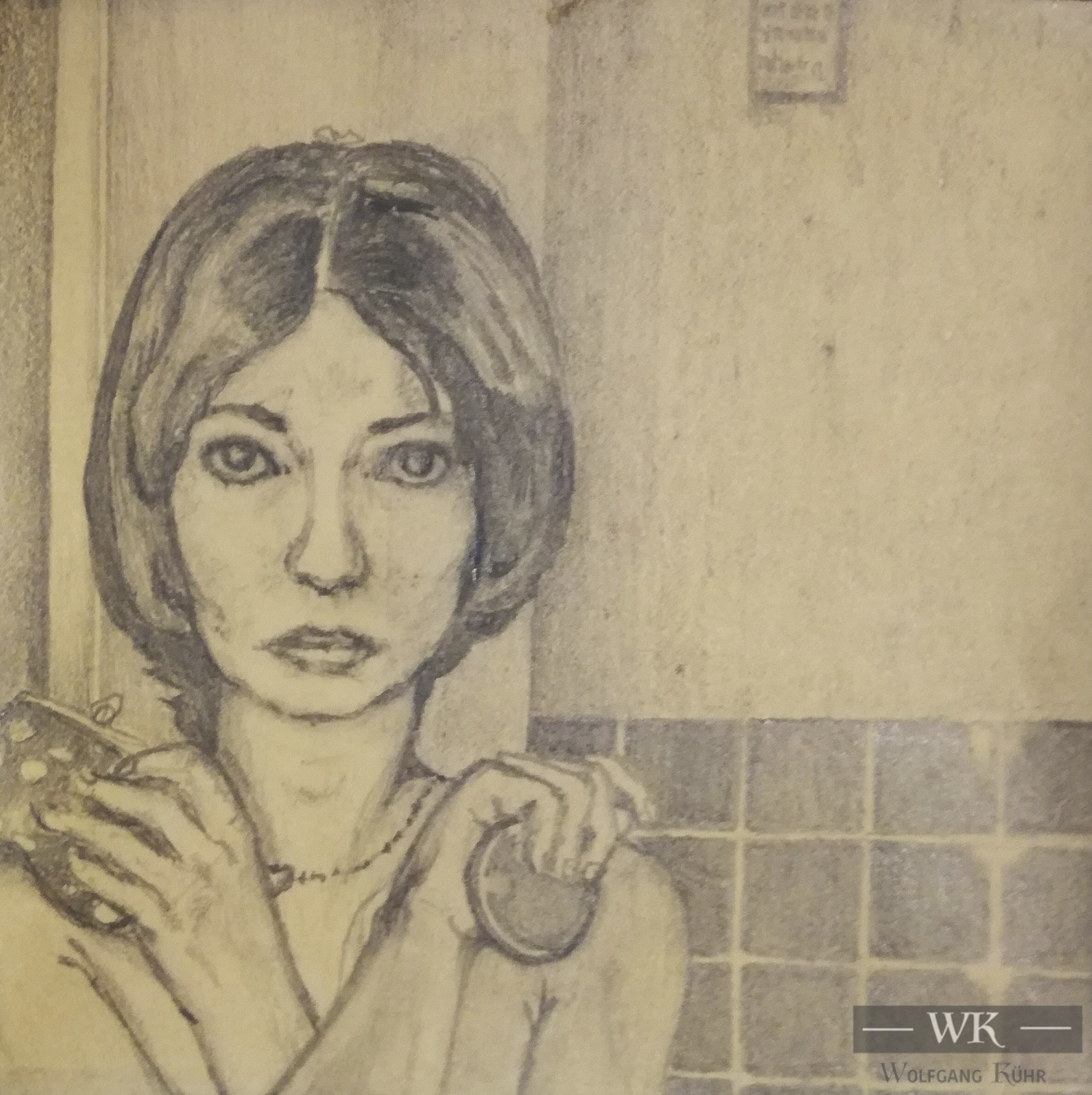 P02 – "Karin" 10x10cm I Bleistift auf Papier (1978)