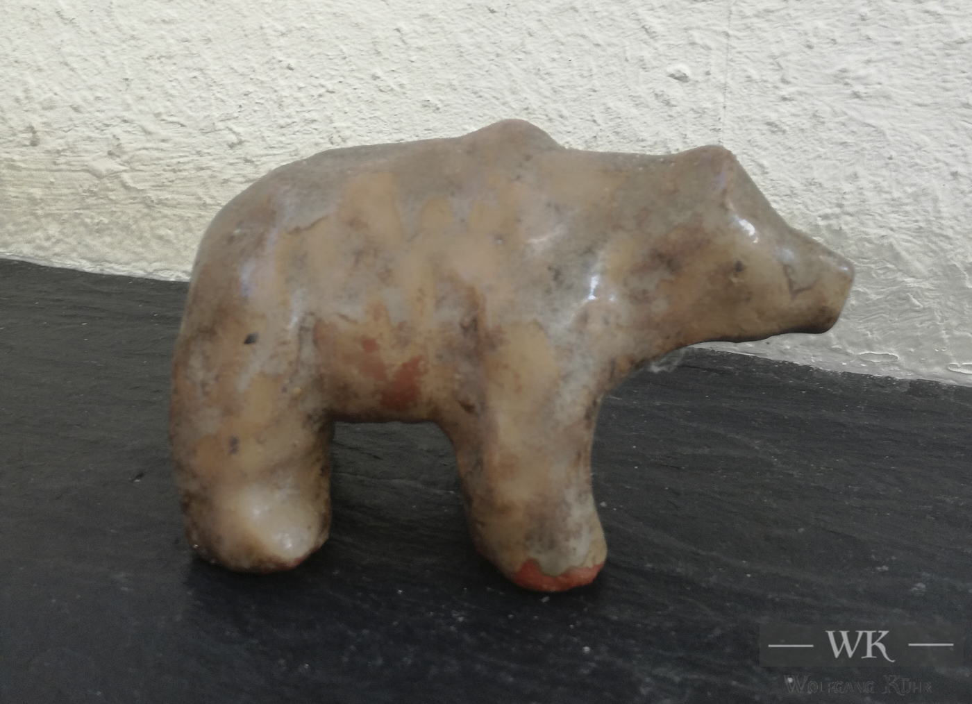 PS02 – „Bär“ 10x7x15cm I Glasierter Ton (1980)