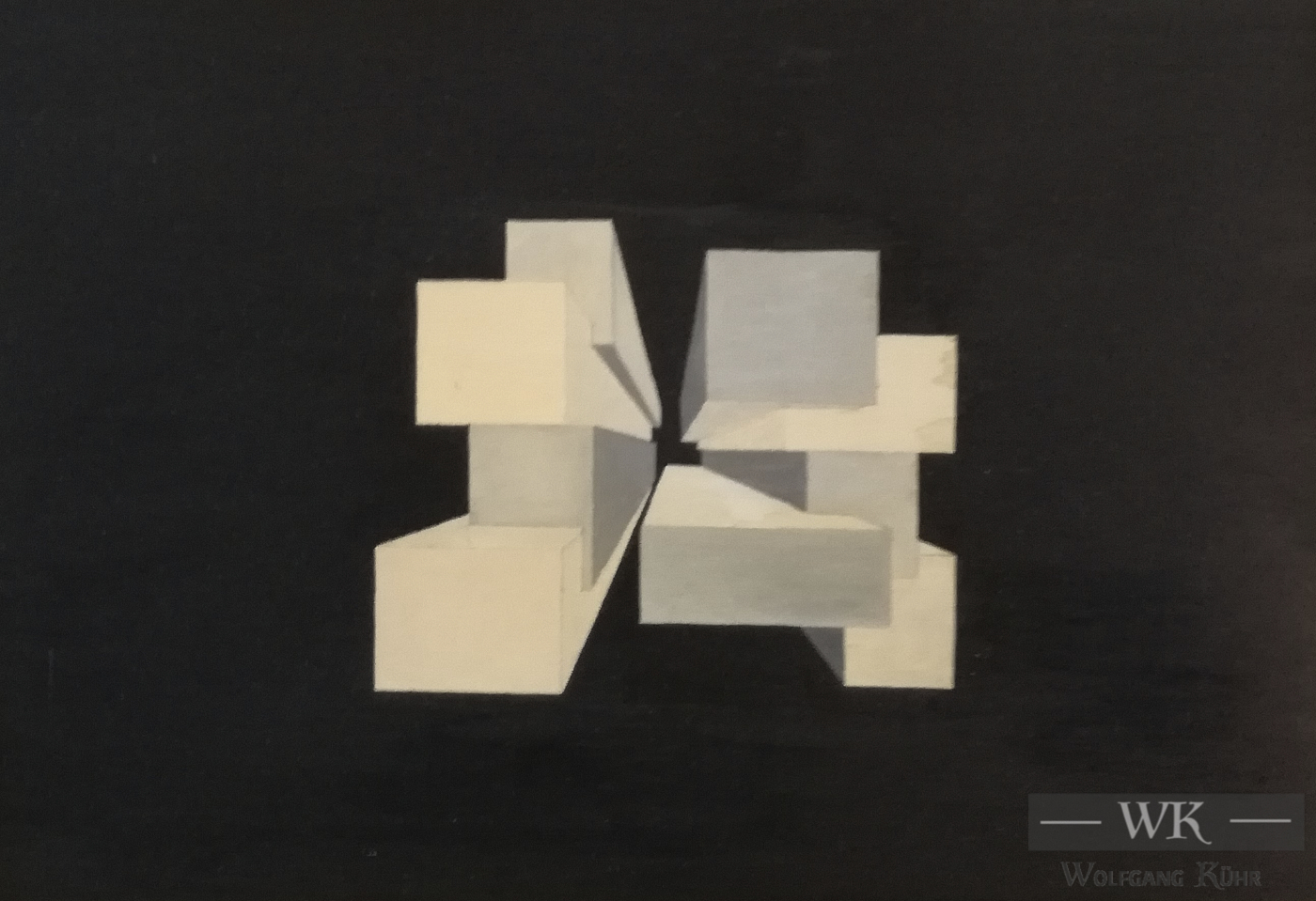 W02 – „Ohne Titel“ 30x20cm I Öl auf Papier (1976)