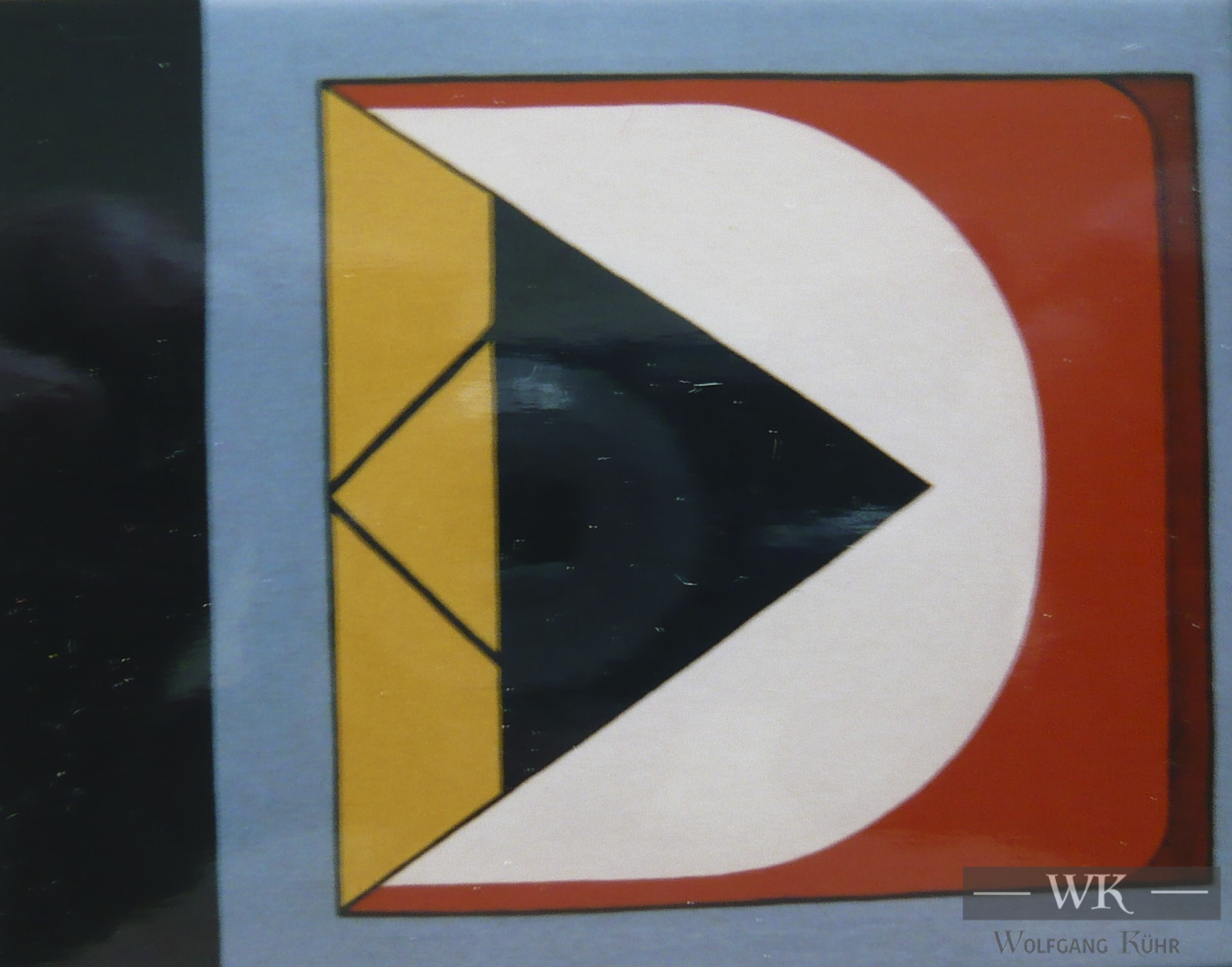W19 – „Blaues Dreieck“ 40x50cm I Öl auf Karton (1991)