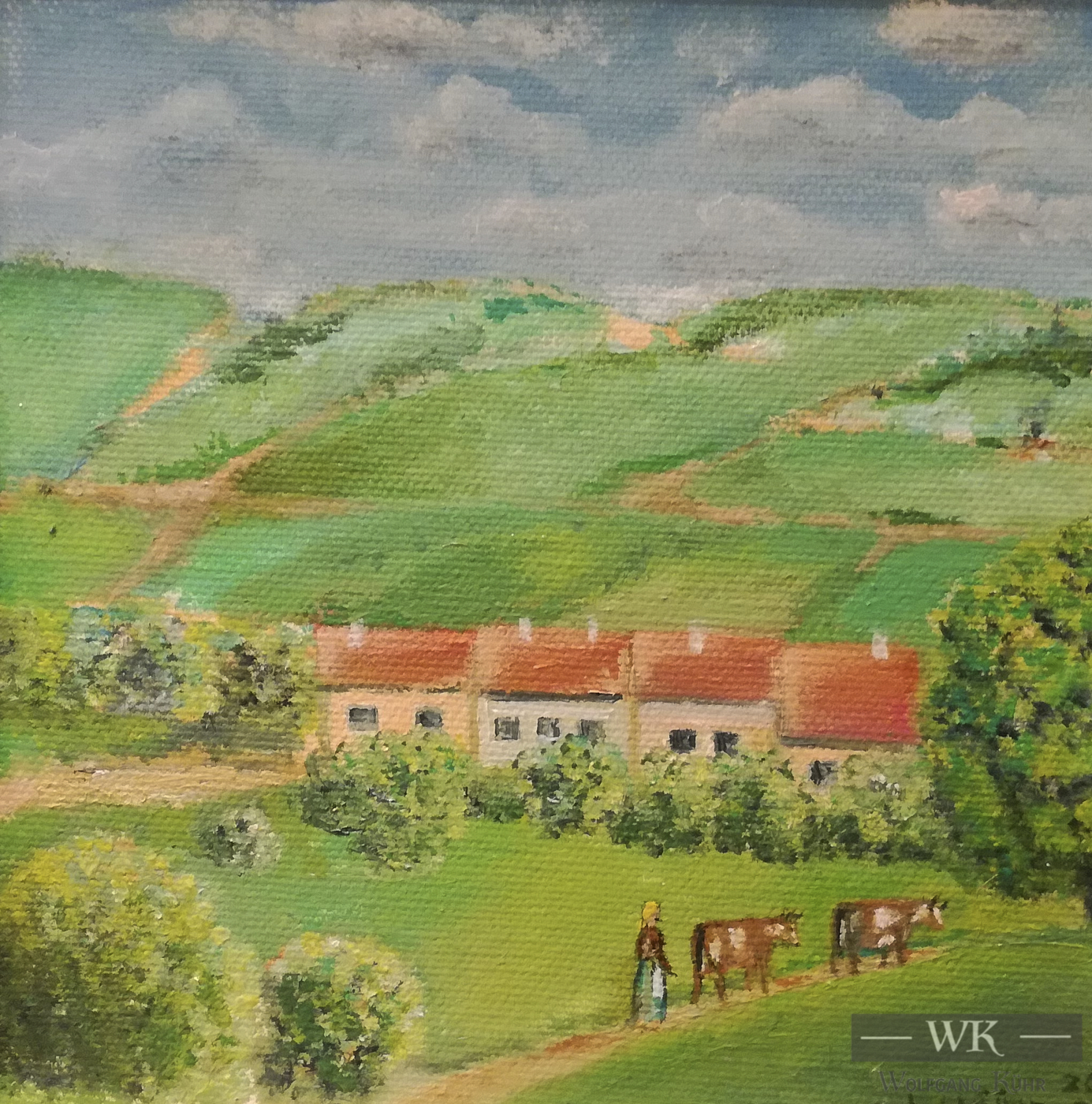 W41 – „Landschaft“ 16×16 I Öl auf Leinwand (2013)