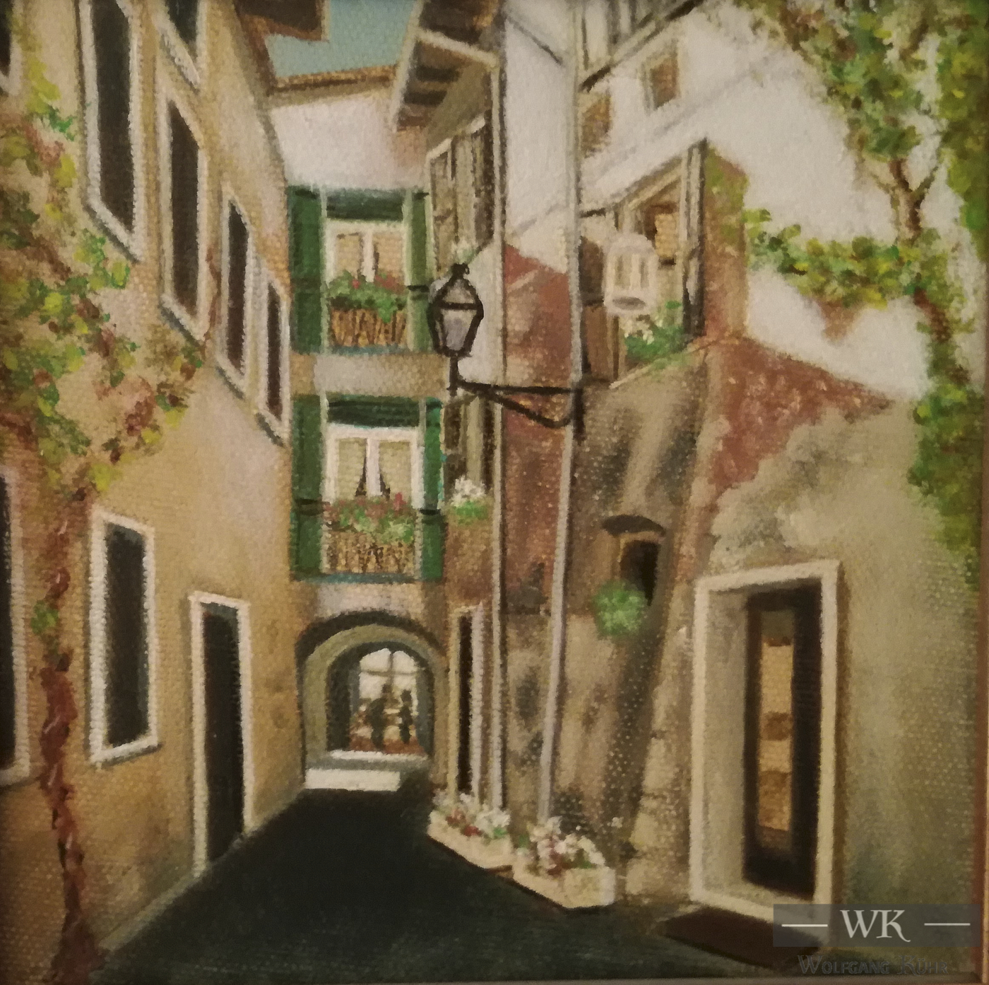 W45 – „Gardasee“ 15×15 I Öl auf Leinwand (2015)