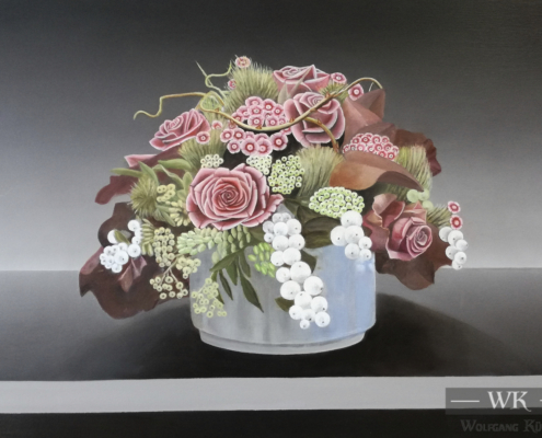 W49 – "Stilleben mit Blumen 1“ 70×50 I Öl auf Leinwand (2018)