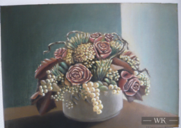 W50 – "Stilleben mit Blumen 2“ 70×50 I Öl auf Leinwand (2019)